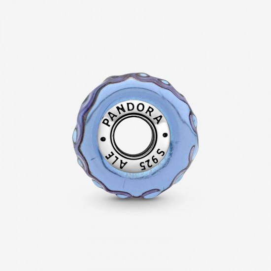 Pandora Charm Lavande en verre de Murano ondulé & Pandora Bijoux Soldes